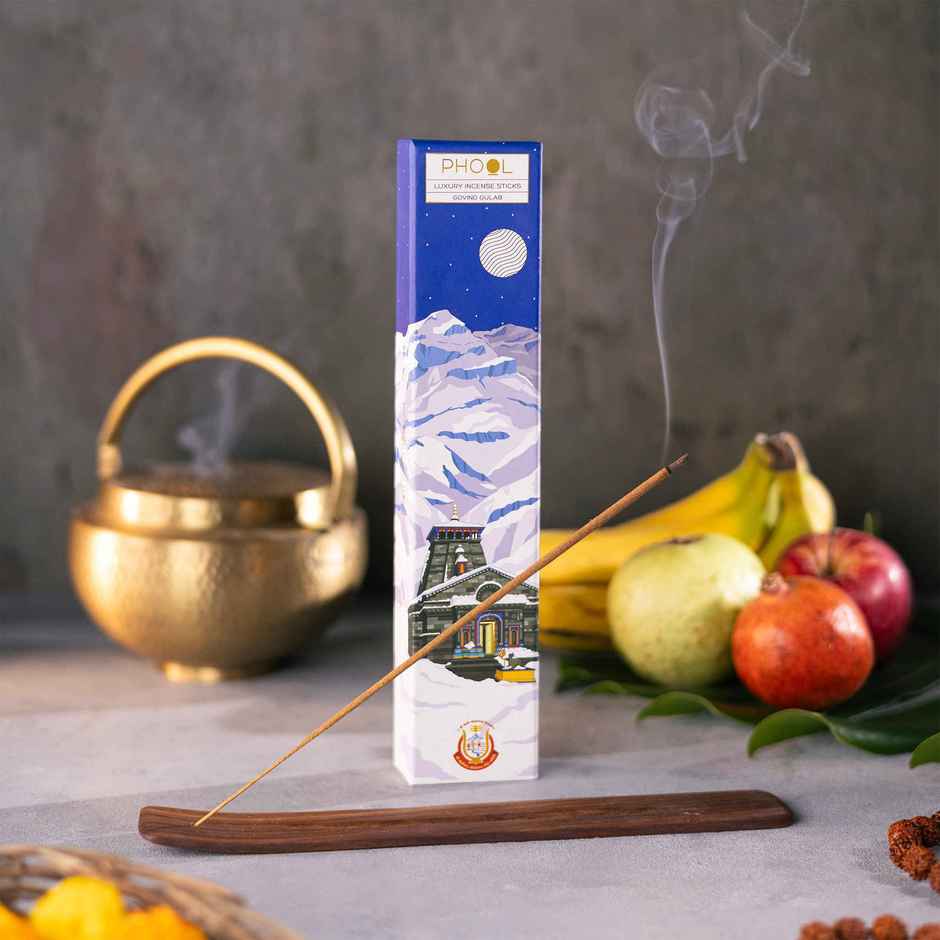Phool Kedarnath Collection Agarbatti | Govind Gulab Fragrance - Made From Temple Flowers