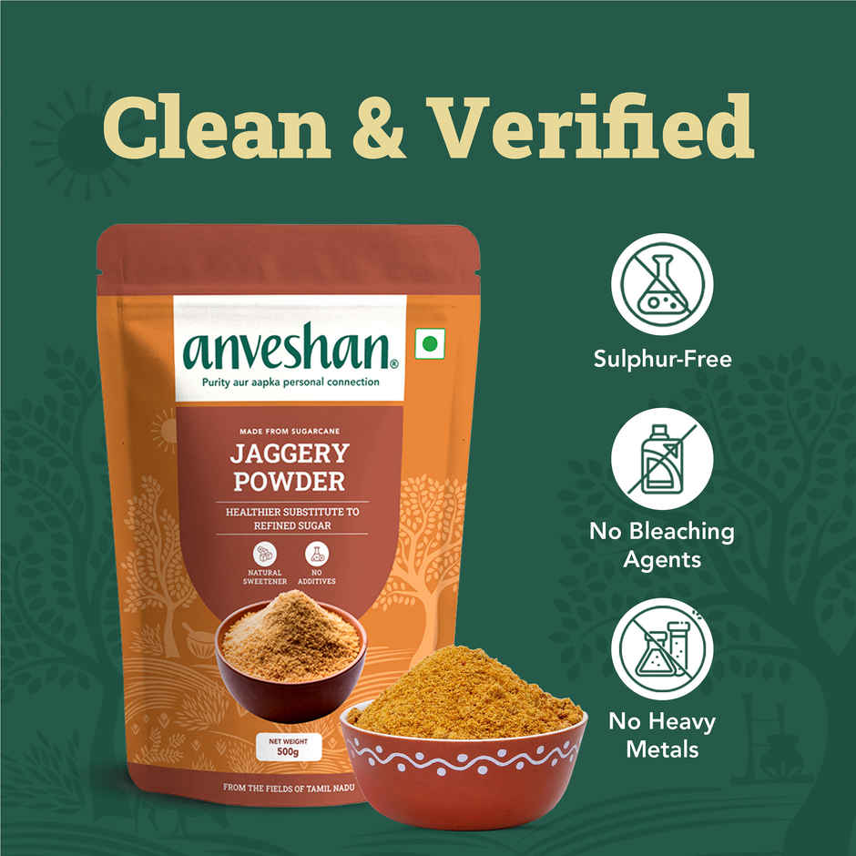 Anveshan Premium Jaggery Powder - Sustainable Alternative To Refined Sugar