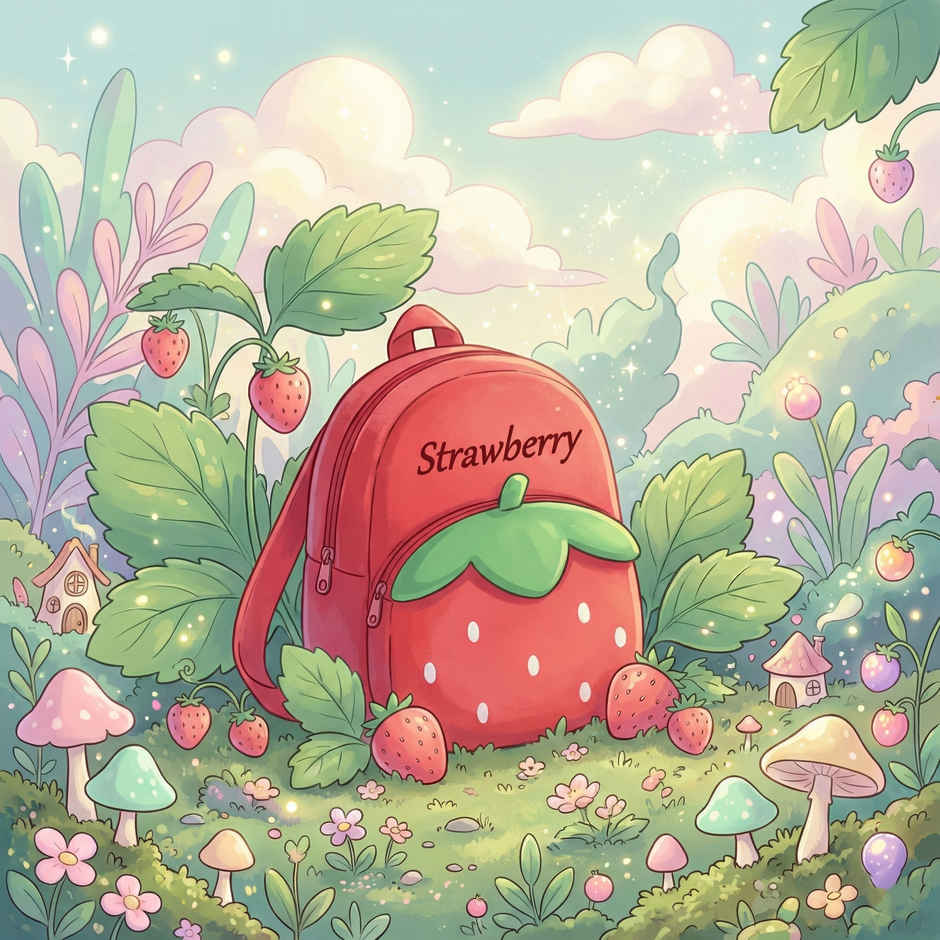 Kidara Strawberry Kids Plush Backpack | Red