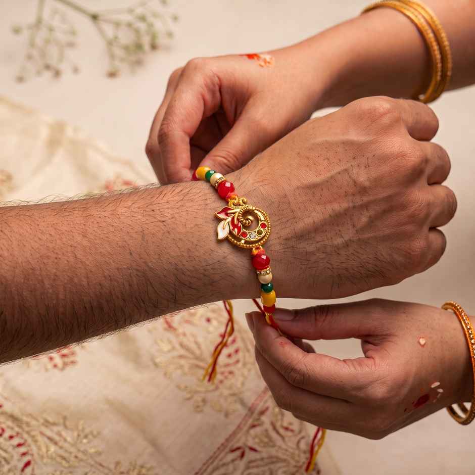 Rakhi for Brother | Peacock Design | Pack of 1 | Shree Rakhi