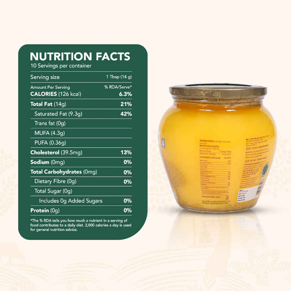 Anveshan A2 Gir Cow Ghee Traditional Bilona Method Cultured Curd Based Immunity Booster