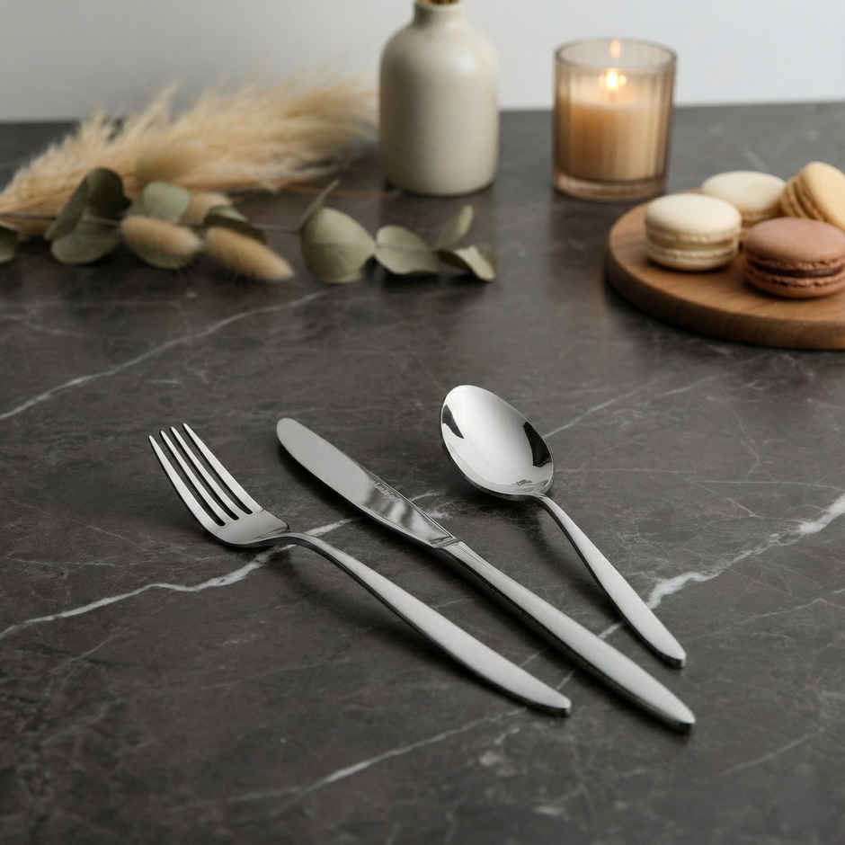 Blackcarrot Cutlery | Set of 3 | Silver | 304 Food Grade Stainless Steel