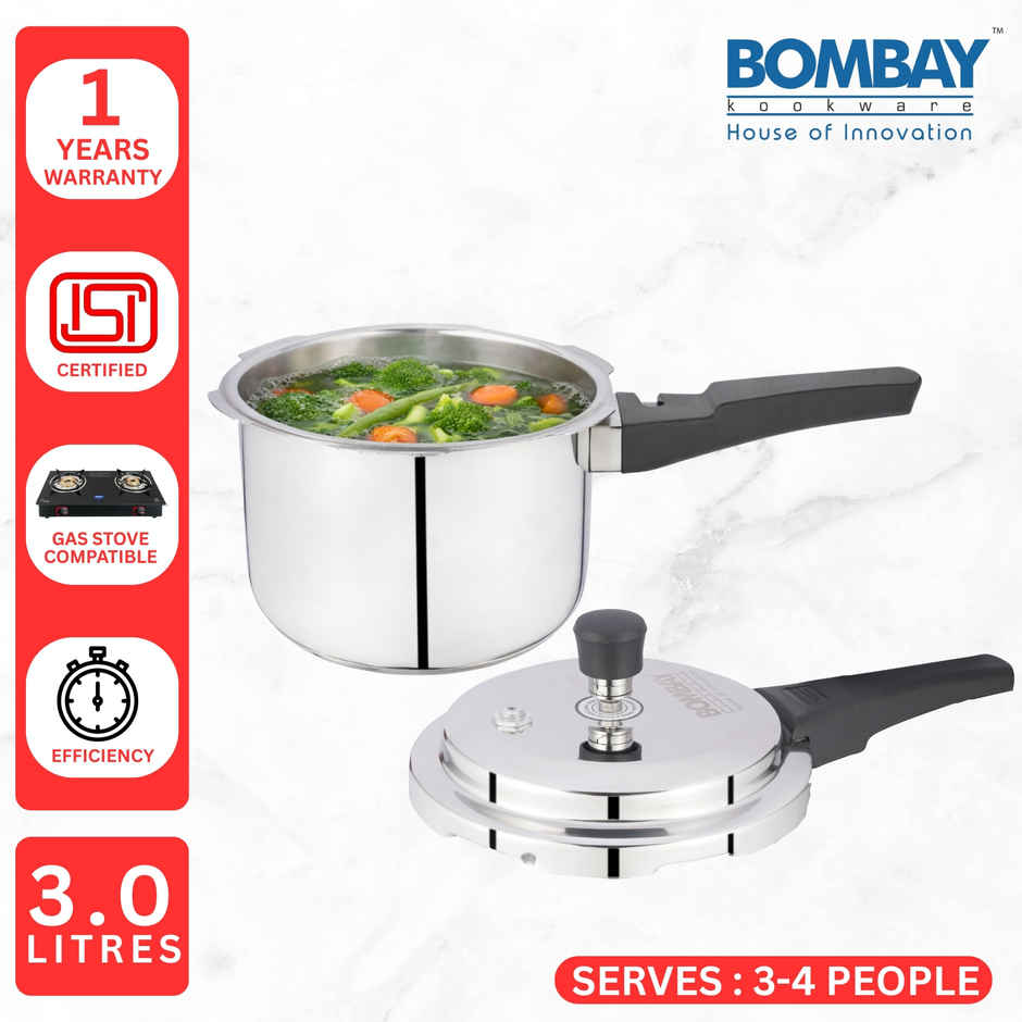 Bombay Kookware Aluminum Pressure Cooker | 3 L