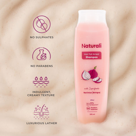 Naturali Hairfall Arrest Shampoo With Red Onion & Bhringraj