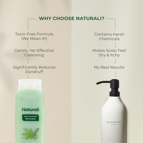 Naturali Anti-Dandruff Shampoo With SuperFOOD Hemp Oil & Sage Extract
