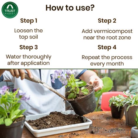 TrustBasket 5 kg Organic Vermicompost Fertilizer | Nutrient-Rich Manure for Plants & Pots