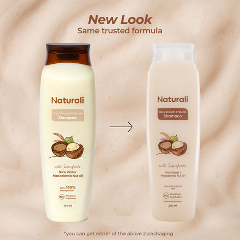 Naturali Daily Strength & Nourish Shampoo With Rice Water & Macadamia Nut Oil