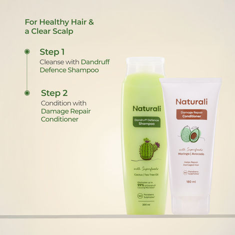 Naturali Dandruff Defence Shampoo With Tea Tree Oil & Cactus Extract
