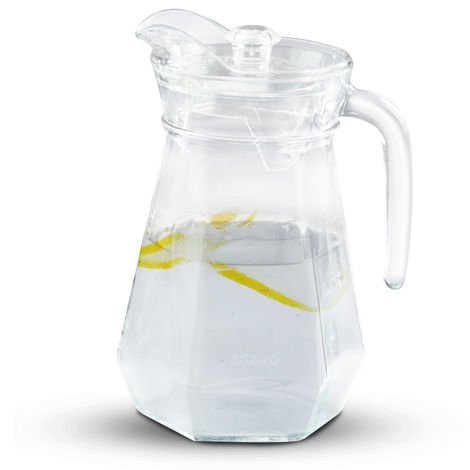 Agaro Elegant Glass Jug | Multipurpose Jug, Easy Pour & Strong Handle - 1.3 L