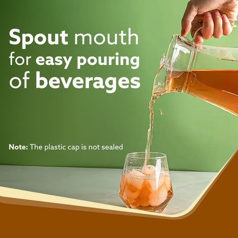 Agaro Elegant Glass Jug | Multipurpose Jug, Easy Pour & Strong Handle - 1.3 L