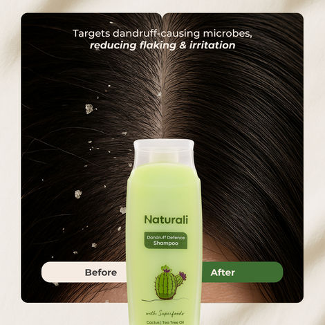 Naturali Dandruff Defence Shampoo With Tea Tree Oil & Cactus Extract