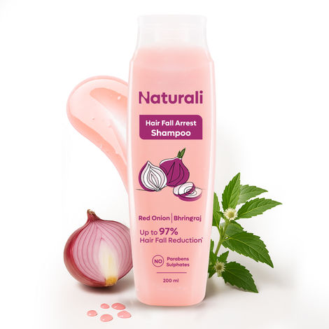Naturali Hairfall Arrest Shampoo With Red Onion & Bhringraj