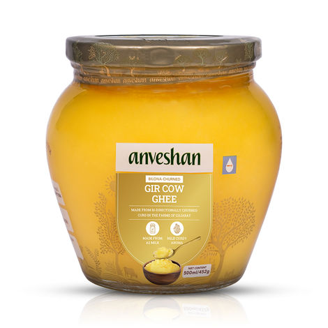 Anveshan A2 Gir Cow Ghee Traditional Bilona Method Cultured Curd Based Immunity Booster