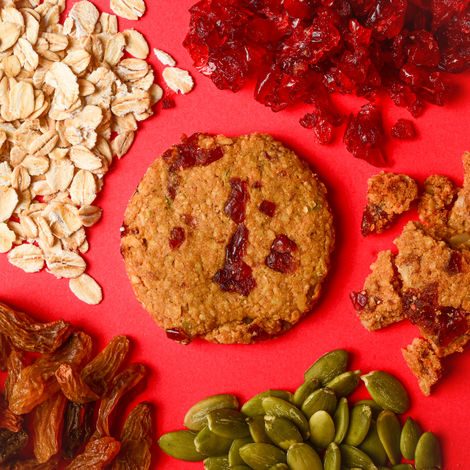 Kikibix Cranberry Oats Healthy Cookies, Jaggery Oats Biscuits, Digestive, 36% Oats, 25% dry fruits