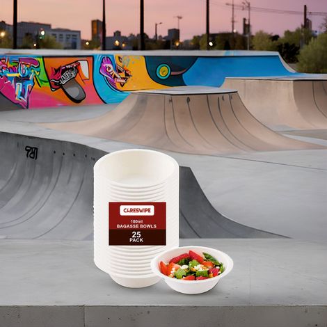 Careswipe Disposable Paper Bowl | 180 ml -  25 Pcs 