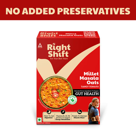 Right Shift Masala Oats, Tomato & Millets | High Protein & Fibre | No preservatives