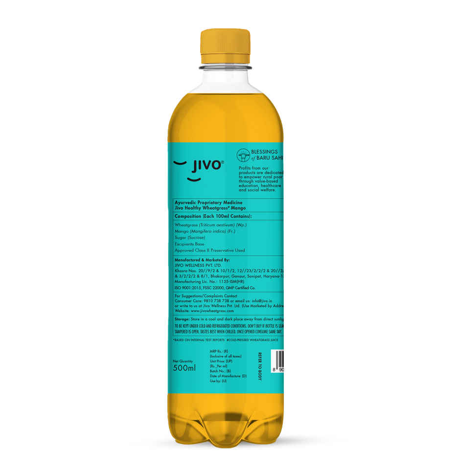 Jivo Healthy Wheatgrass Juice | Mango