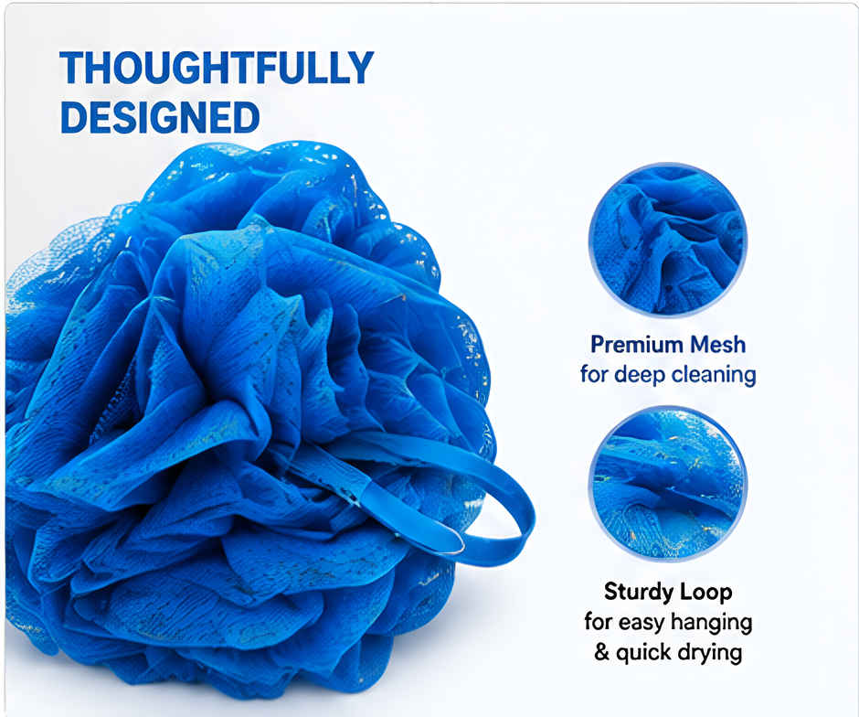 Bronson Professional Mini Bath Sponge Loofah For Deep Cleansing And Dead Skin Removal | Mix Color