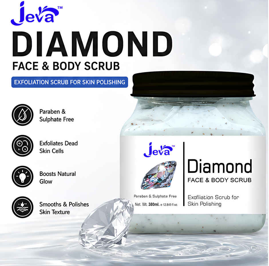 Jeva Diamond Scrub | Exfoliating & Radiance-Boosting Gel for Smooth Skin