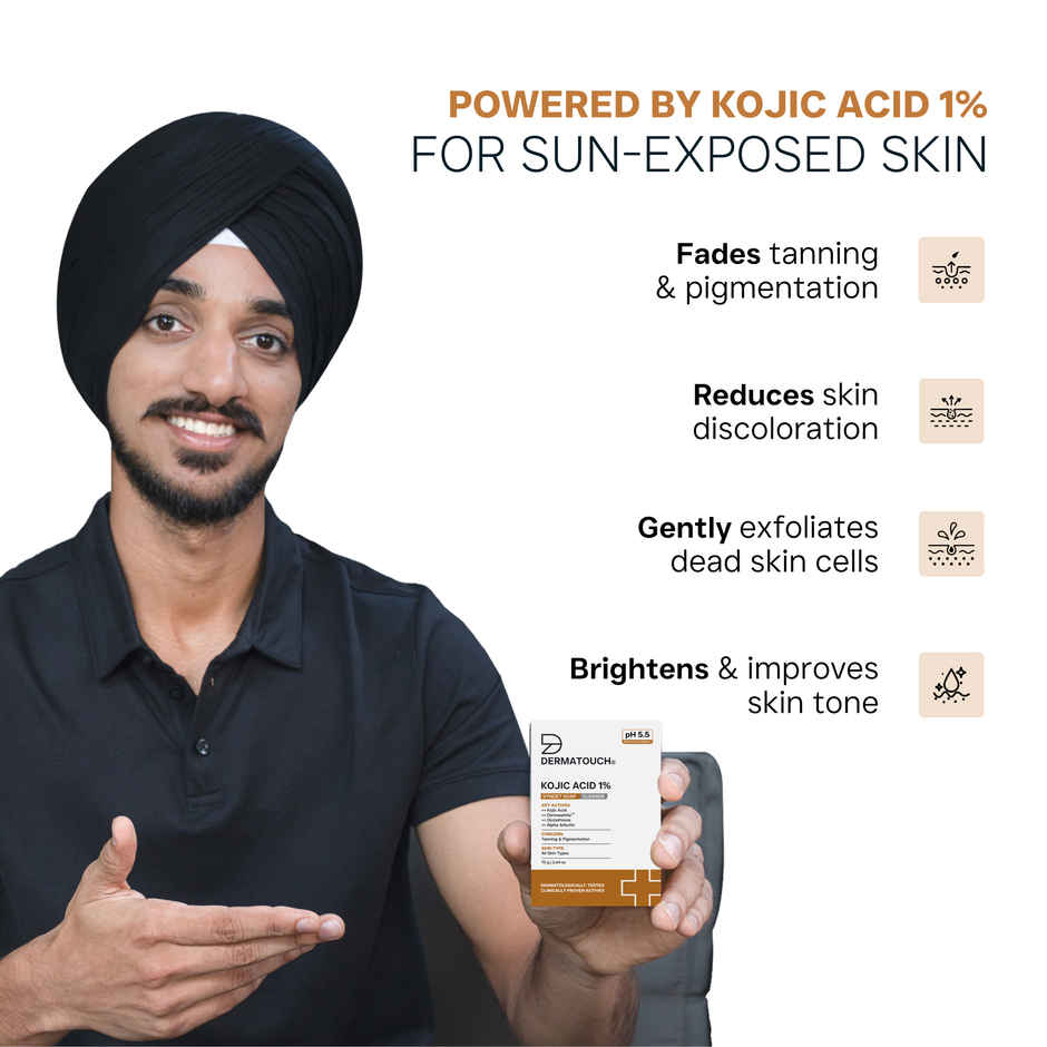 Dermatouch Kojic Acid 1% Soap With Glutathione For Pigmentation & Sun Damage Soap | For Men & Women