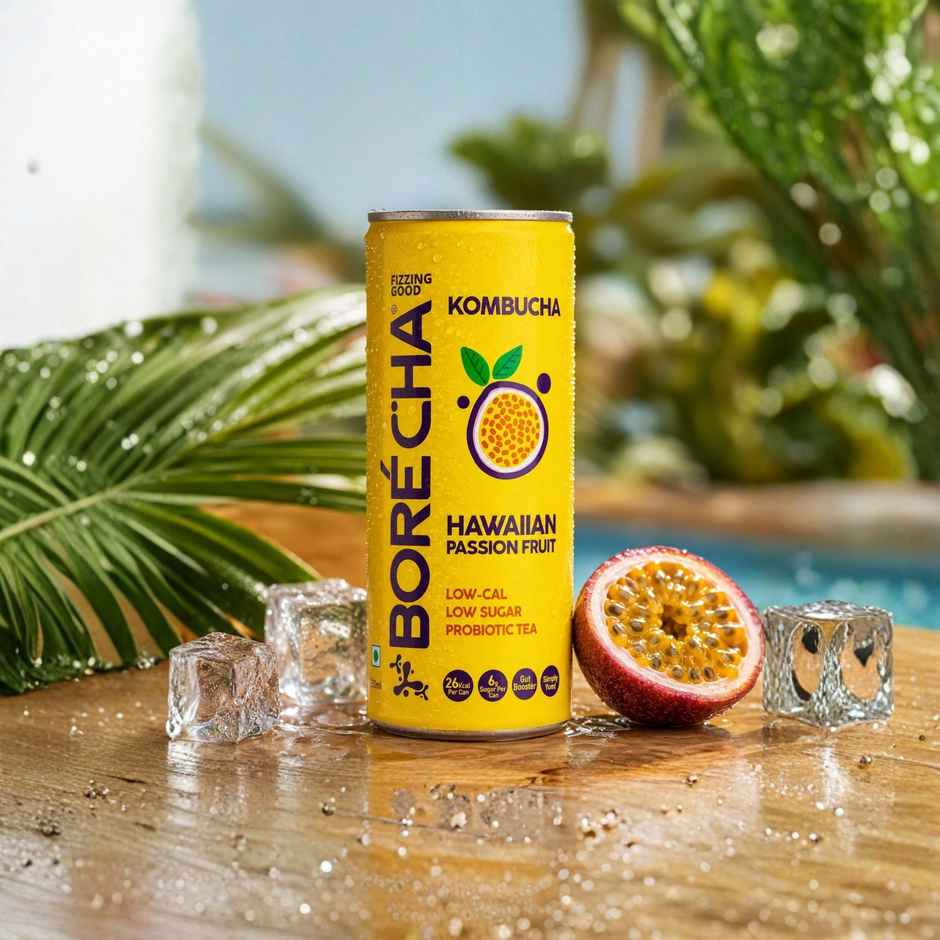 Borecha Hawaiian Passionfruit Low Sugar Probiotic Kombucha