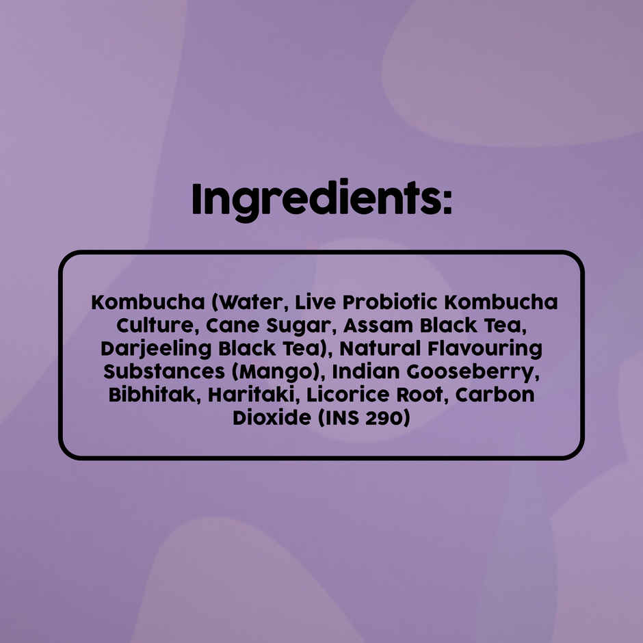 Borecha Mango Low Sugar Probiotic Kombucha
