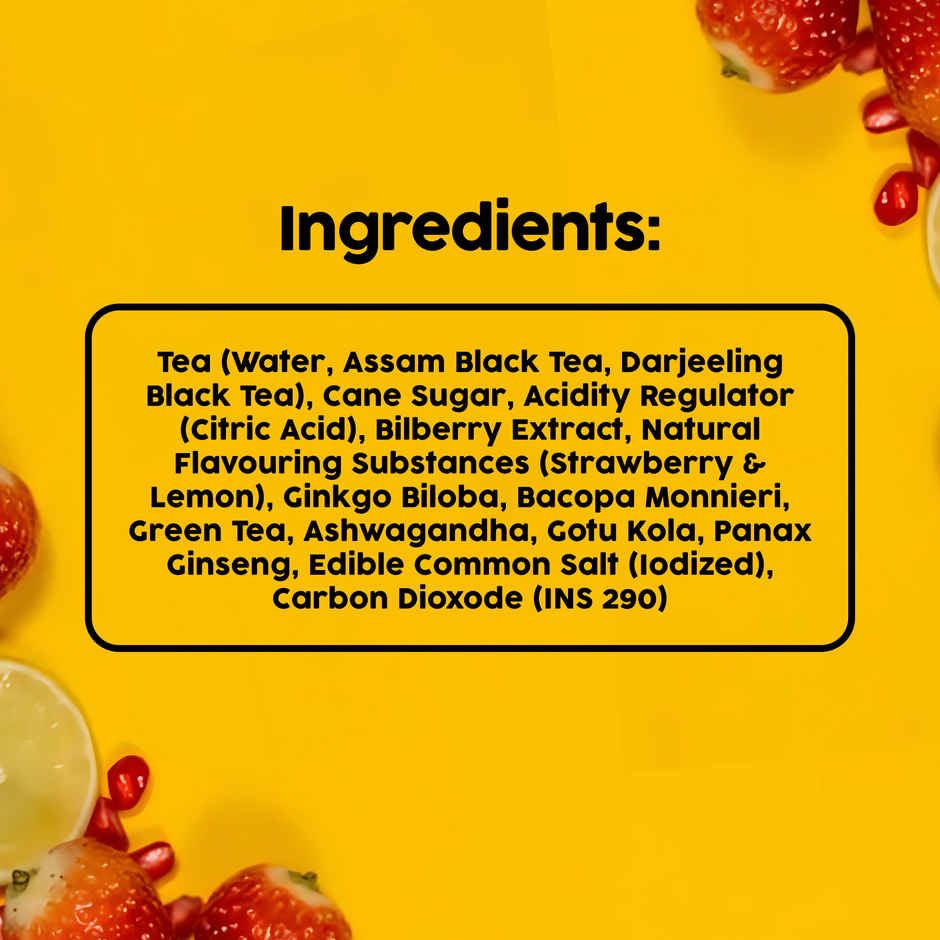 Borecha Low Sugar Strawberry Lemon Sparkling Iced Tea