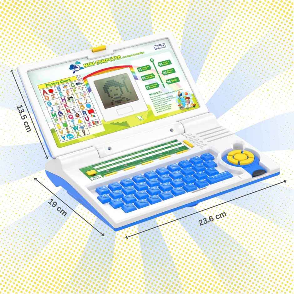 Fablue Educational Laptop Toy for Kid| 20 Acvt|Notebook, Mouse, LED Display,Sound & Music Assorted