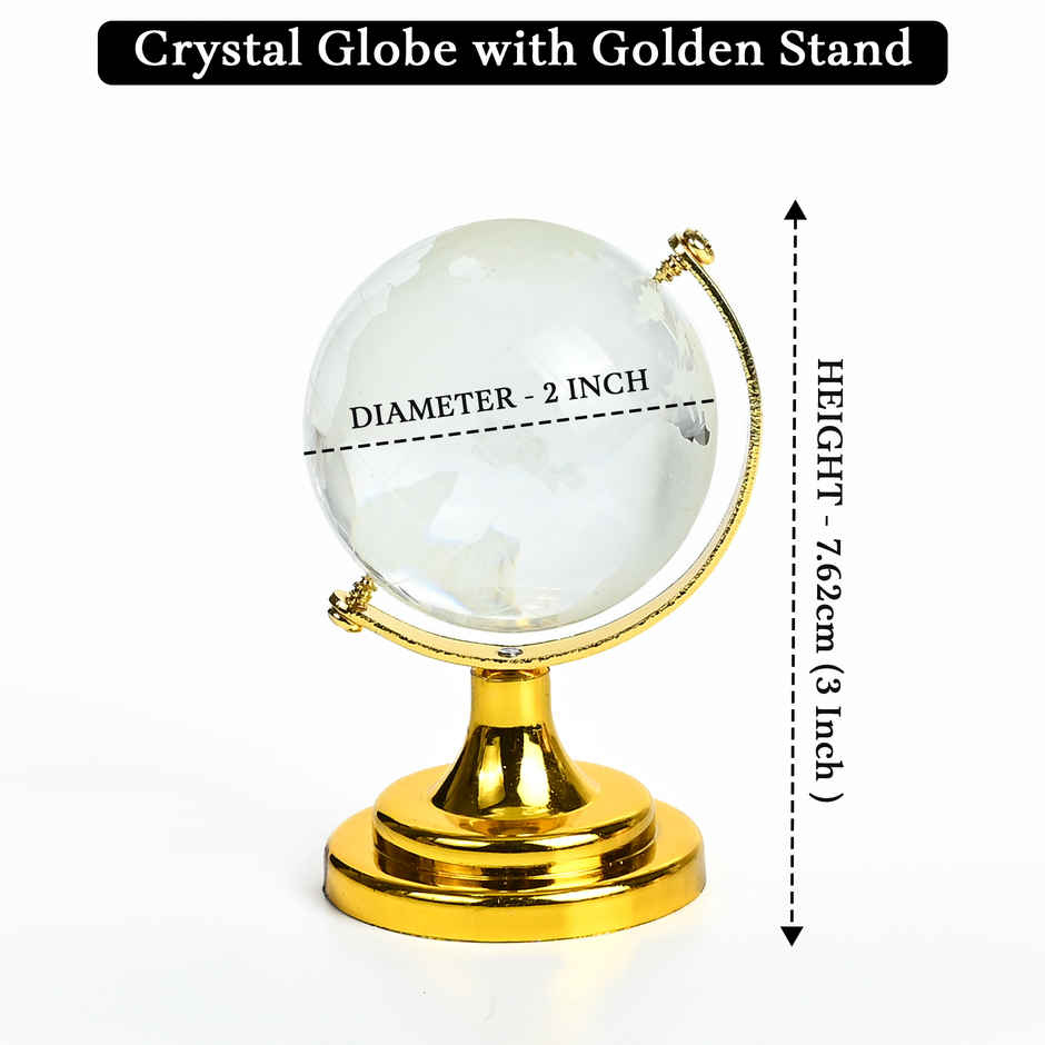 HINDCRAFT Feng Shui Crystal Ball with Stand Positive Energy and Gift Decor