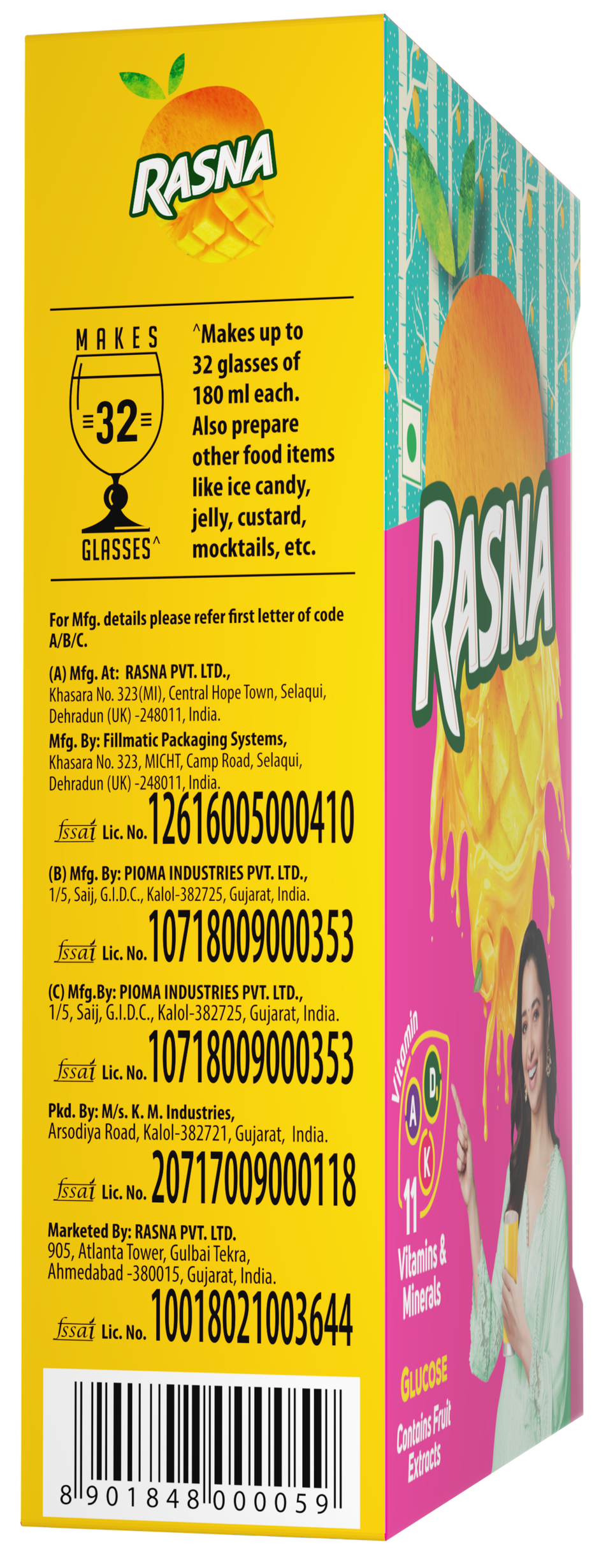 Rasna 32 Glass Mango