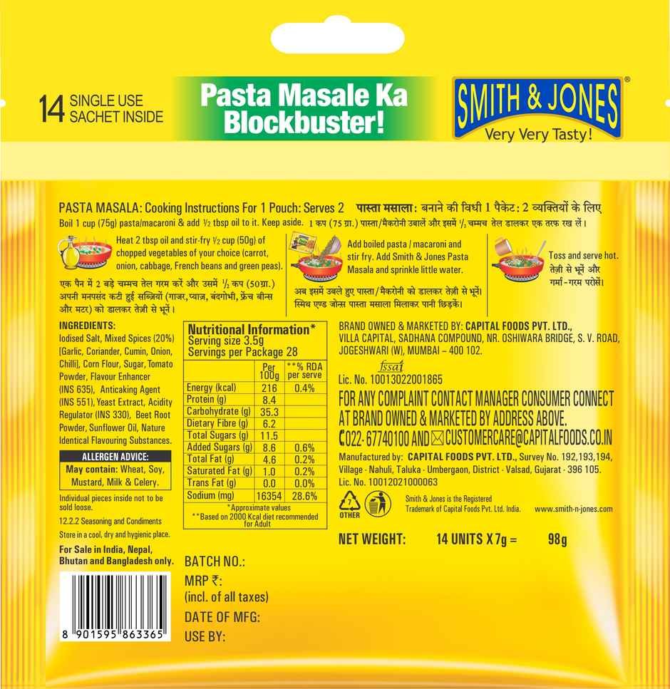 Smith & Jones Pasta Masala