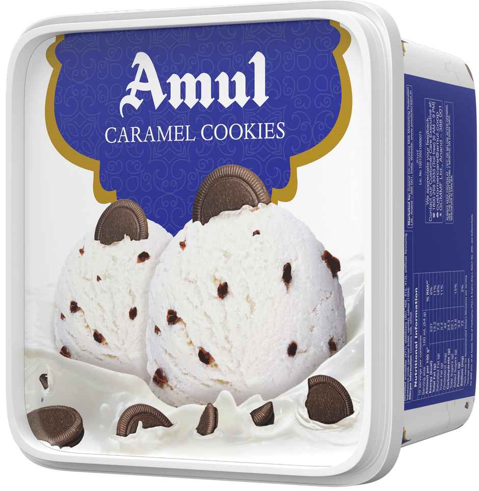 Amul Caramel Cookies Ice Cream