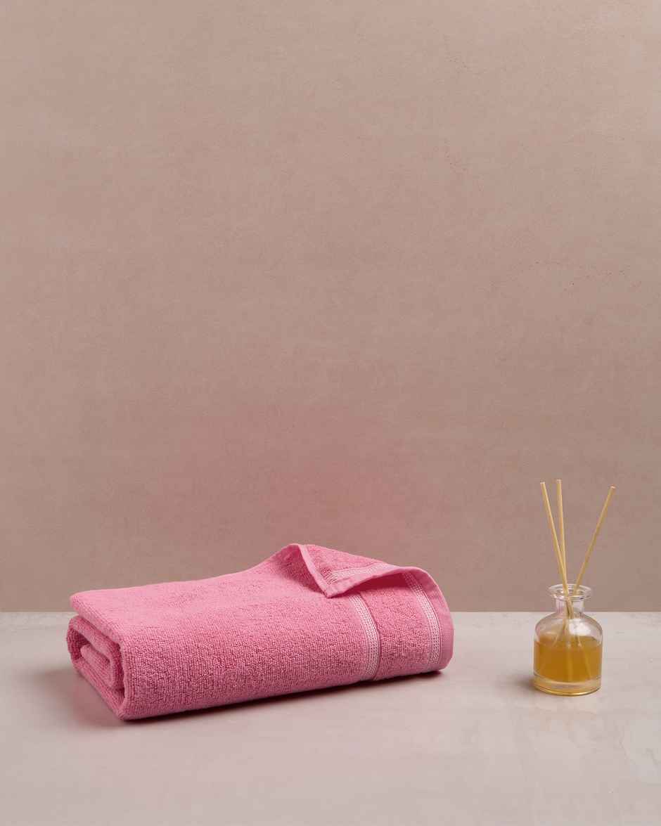 Himeya Zero Twist 350 GSM Cotton Bath Towel | Pink