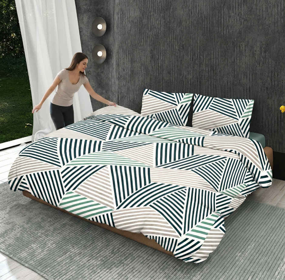 Dream Living 115 GSM Double Bedsheet Set |220 x 250 cm| With 2 Pillow Covers