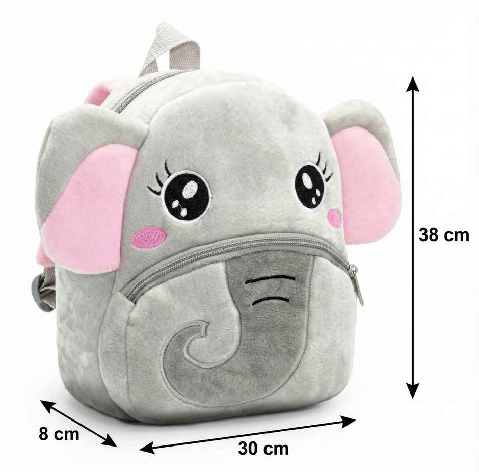 Kidara Baby Elephant Toddler Backpack Light Grey