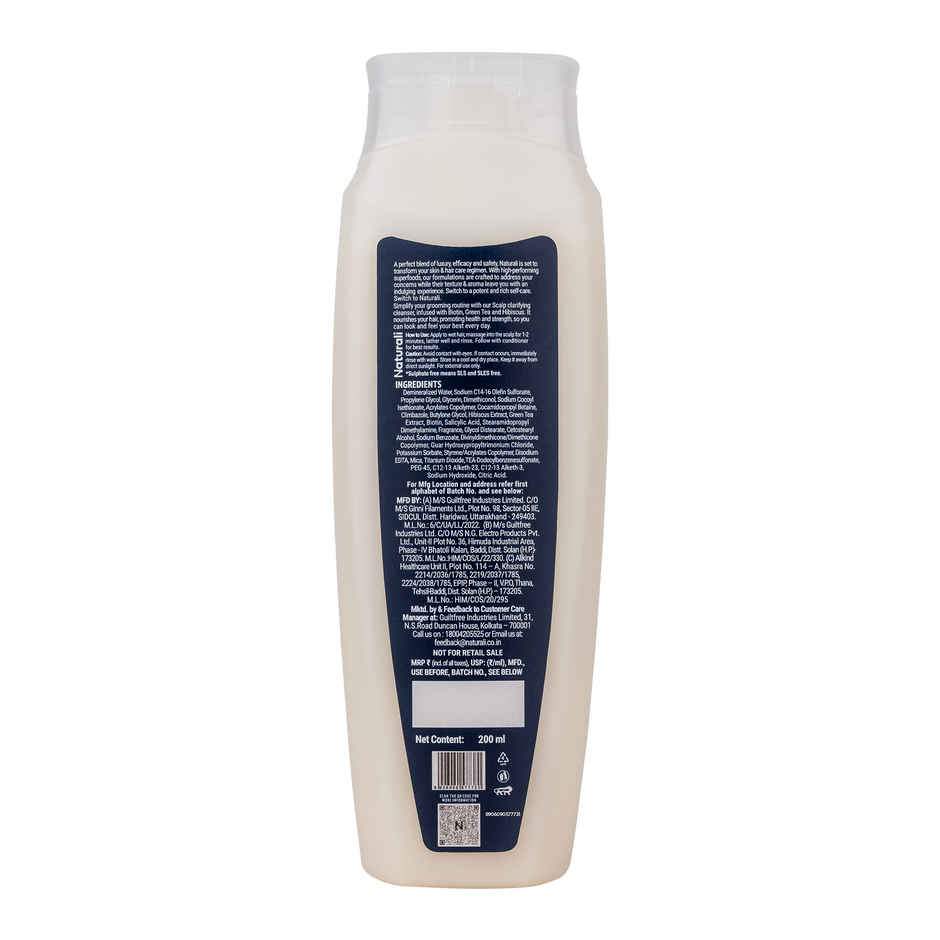 Naturali Scalp Clarifying Anti-Dandruff Shampoo | Derma Approved | Reduces Dandruff & Hairfall