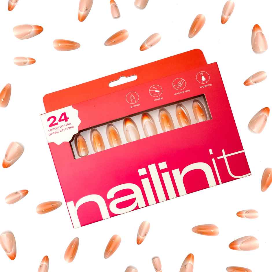 Nailinit Orange Candy Press On Nails