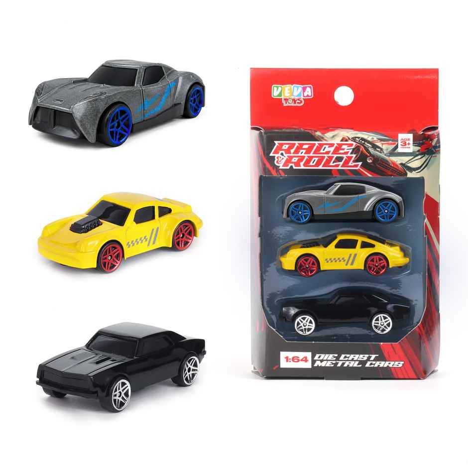 Race N Roll 1:64 Metal Die Cast Car | Pack of 3