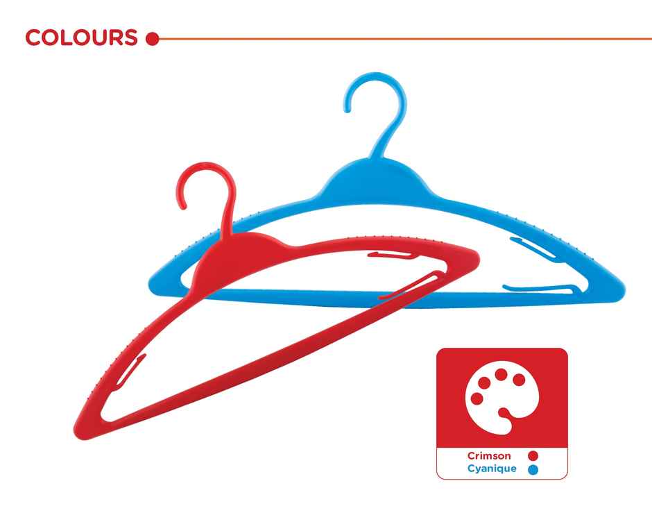 Happy To Hang 6+6 Piece Polypropylene Hanger, Red And Blue (Buy 1 Get 1 Free)