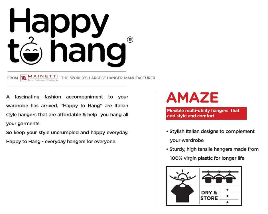 Happy To Hang 6+6 Piece Polypropylene Hanger, Red And Blue (Buy 1 Get 1 Free)