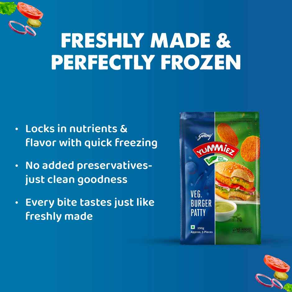 Godrej Yummiez New Veg Burger Patty