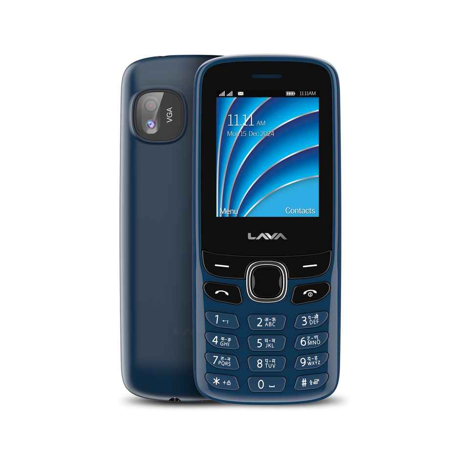 Lava A1 2025 Dual Sim Keypad Mobile | 2" Display | 1000 mAh Battery | Vibration Alert | Blue