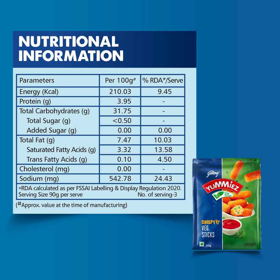 Godrej Yummiez Crispy Veg Sticks