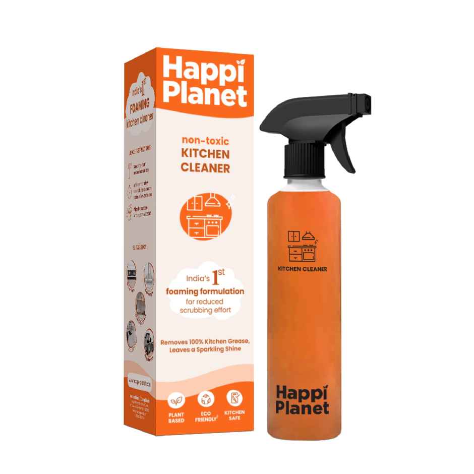 Happi Planet Tap Cleaner & Limescale Remover (500ml) & Happi Planet | Kitchen Cleaner | India S 1St Foaming Formulation For Less Scrubbing (500ml) Combo