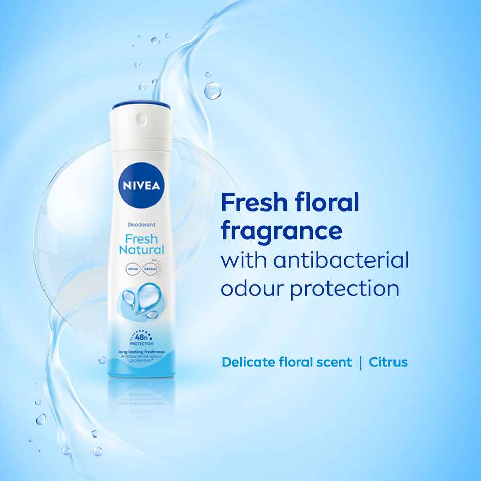 Nivea Women Deodorant Fresh Natural Long Lasting Freshness & 48h Protection