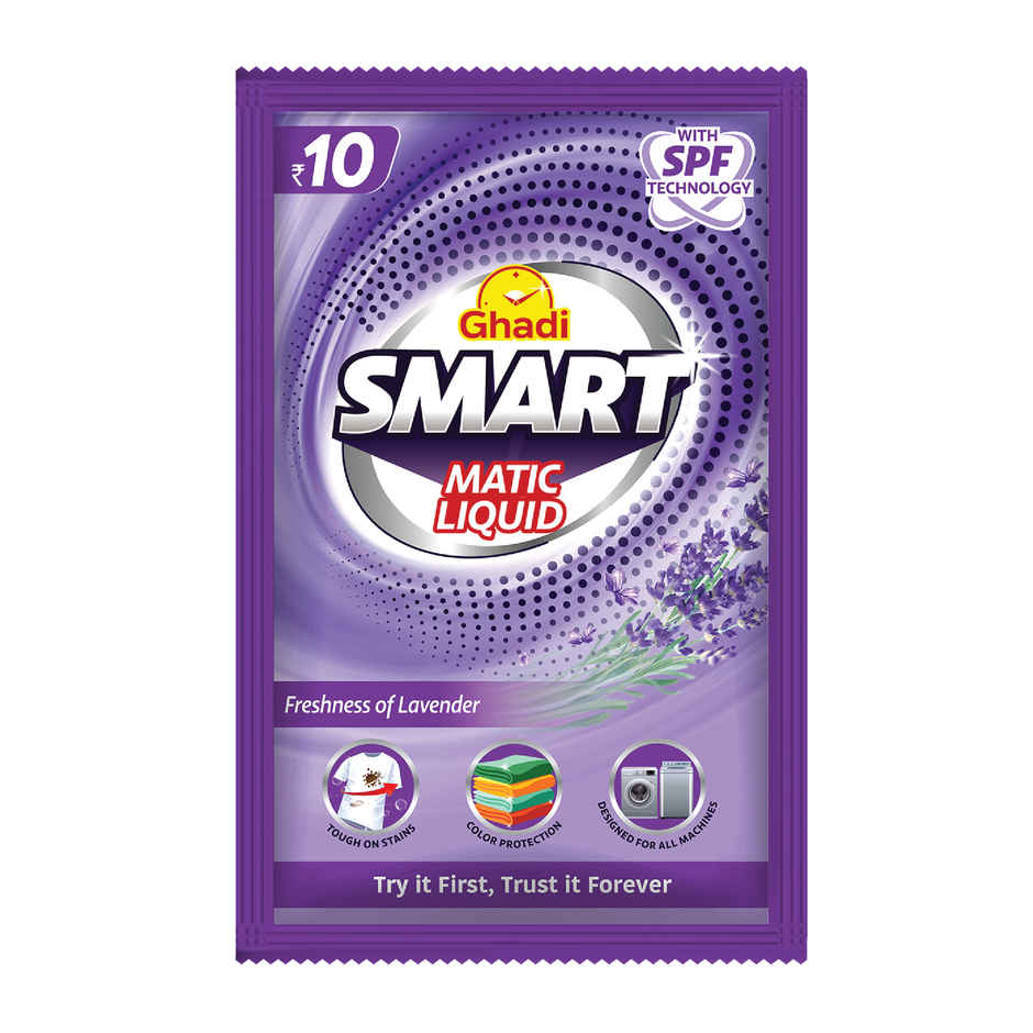Ghadi Smart Matic Liquid Detergent Lavender Fragrance