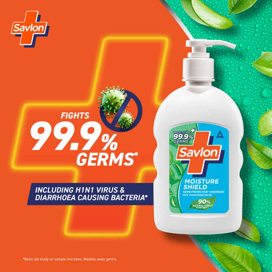 Savlon Moisture Shield Germ Protection Hand Wash (200ml) & Savlon Moisture Shield Germ Protection Hand Wash (650ml) Combo