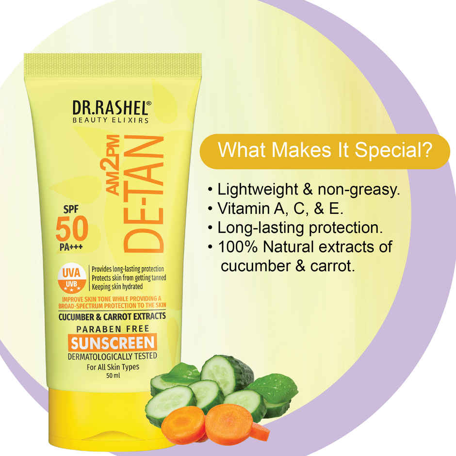 Dr. Rashel Detan Sunscreen SPF 50 PA+++ With Cucumber Carrot Extract