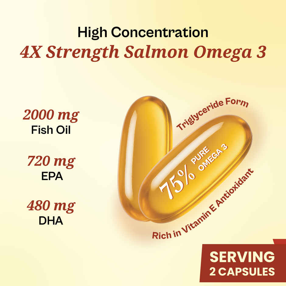 Tata 1mg Salmon 4X Omega Fish Oil 2000mg