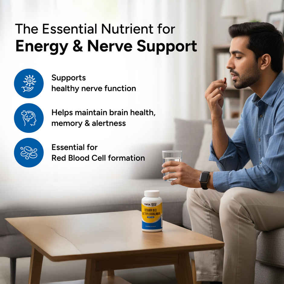 Tata 1mg Vitamin B12 Methylcobalamin 1500mcg Tablet